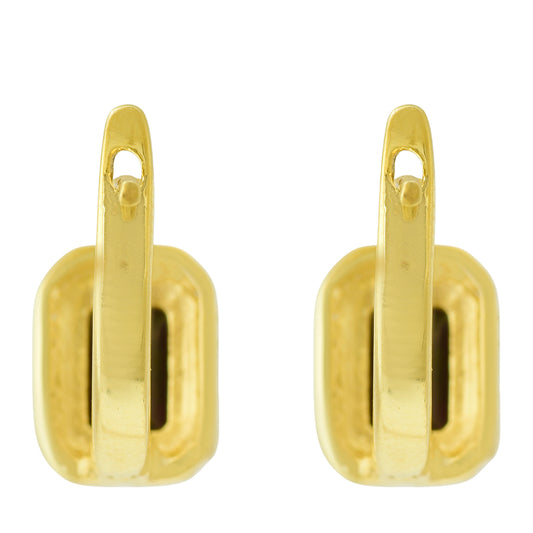 Kullatut hopeat Korvakorut Etiopialaisella Lega Dembi Opaalilla