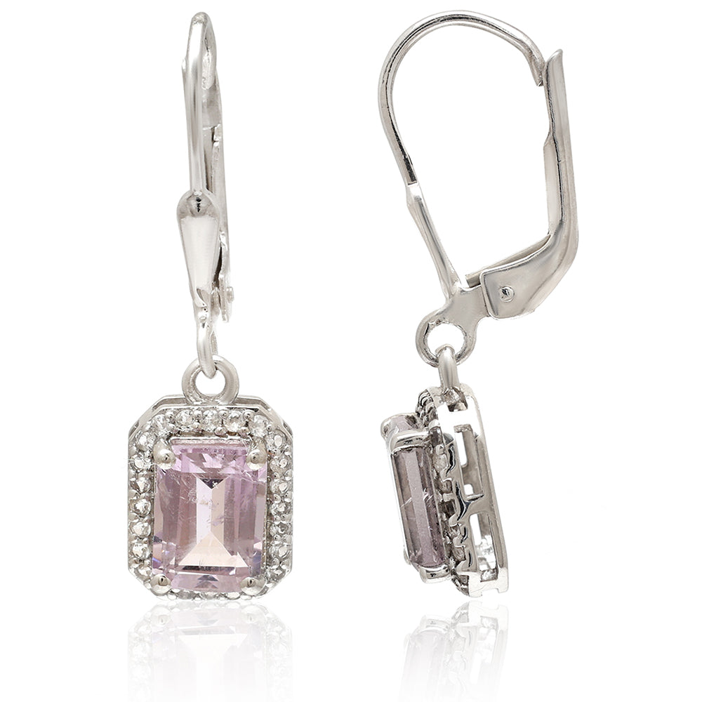 HopeaKorvakorut Brasilian Smaragdilla ja Valkoisella Topaasilla 2 