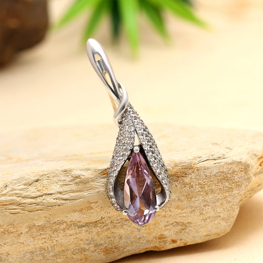 HopeaRintaneula Brasilian Smaragdilla ja Valkoisella Topaasilla