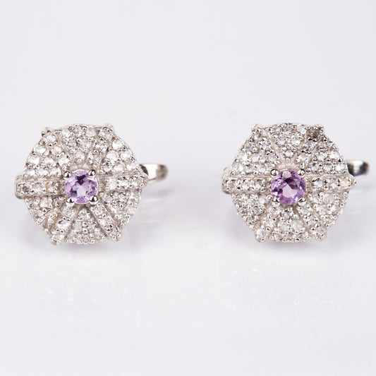 HopeaKorvakorut Valkoisella Topaasilla ja Brasilian Smaragdilla