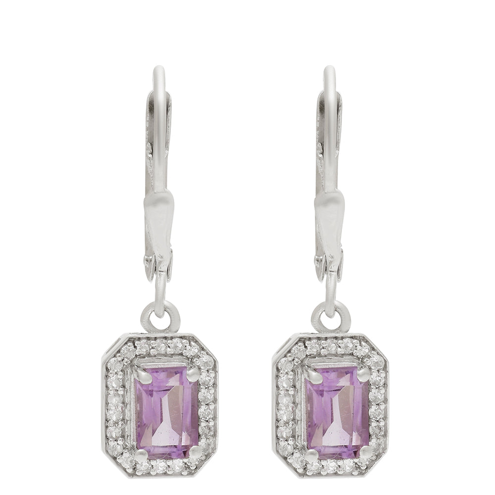 HopeaKorvakorut Brasilian Smaragdilla ja Valkoisella Topaasilla