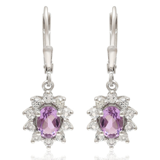 HopeaKorvakorut Brasilian Smaragdilla ja Valkoisella Topaasilla