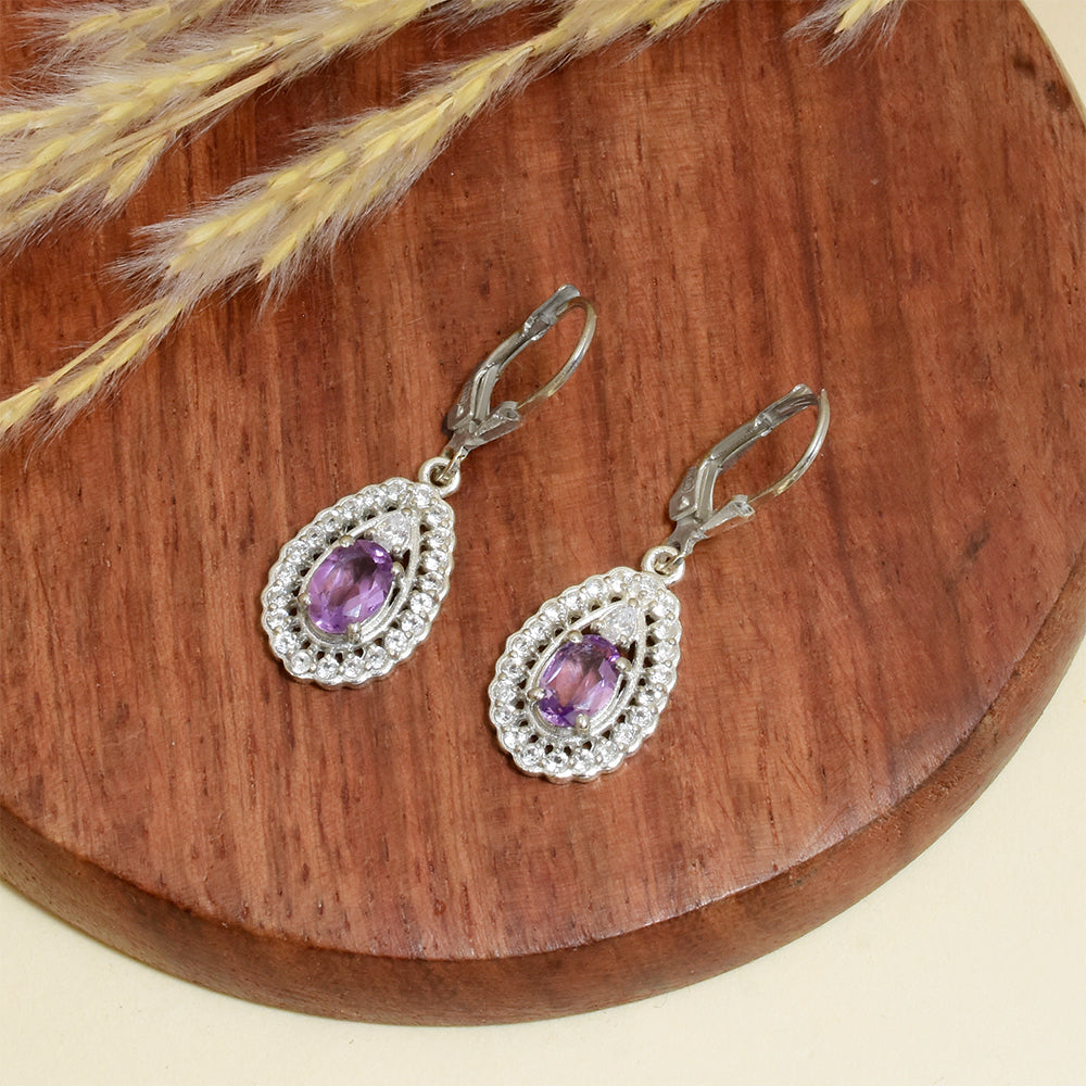 HopeaKorvakorut Brasilian Smaragdilla ja Valkoisella Topaasilla