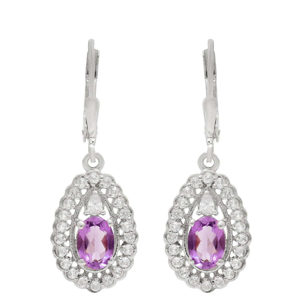 HopeaKorvakorut Brasilian Smaragdilla ja Valkoisella Topaasilla