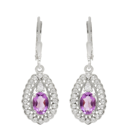 HopeaKorvakorut Brasilian Smaragdilla ja Valkoisella Topaasilla