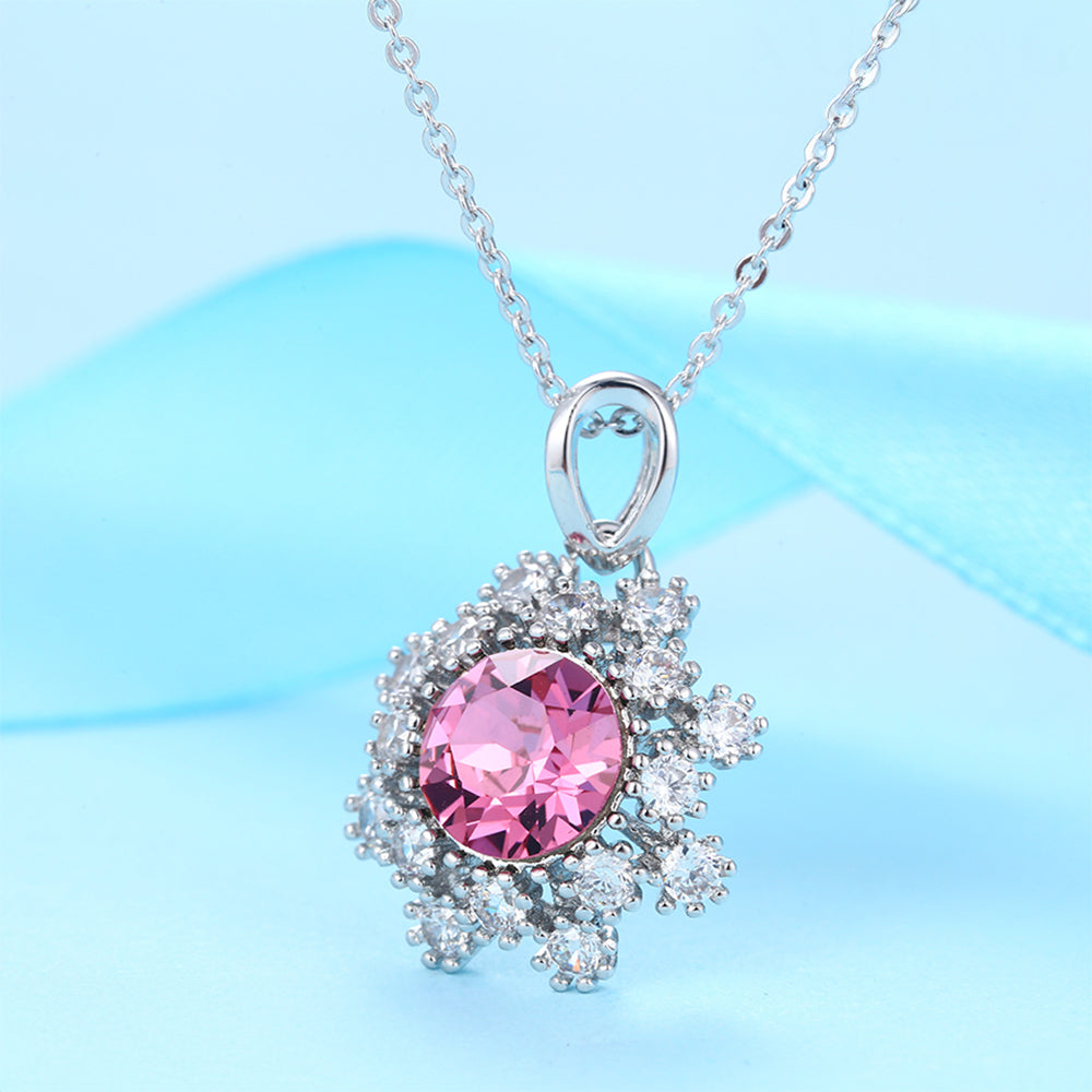 Kullattu TeräsKaulakoru Violetilla Emporia® Kristallilla