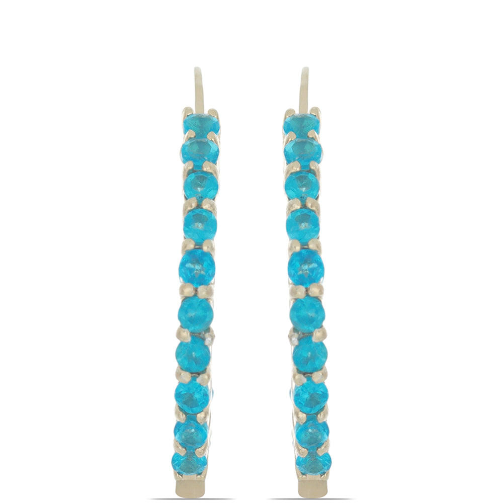 Kullatut hopeat Korvakorut Sludyankan Neon Apatiitilla 1 