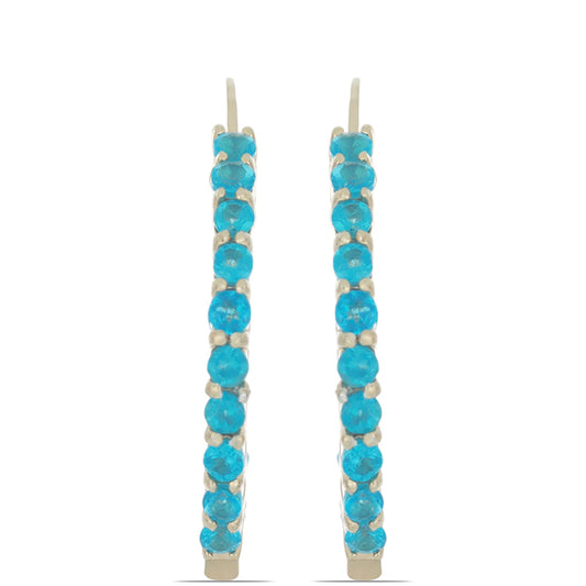 Kullatut hopeat Korvakorut Sludyankan Neon Apatiitilla