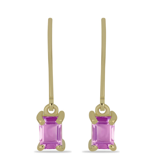 Kullatut hopeat Korvakorut Pink Fluorite
