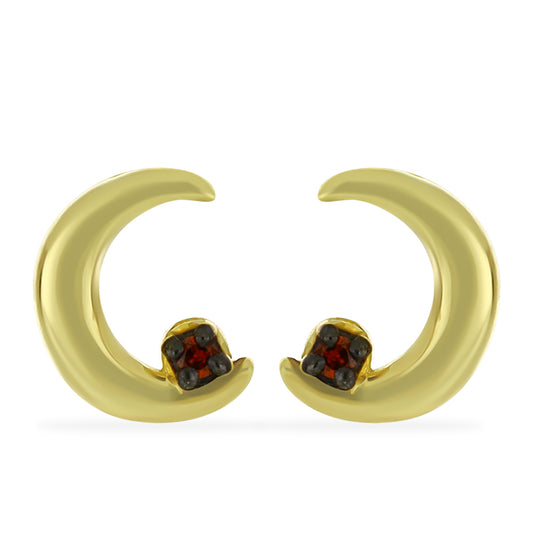 Kullatut hopeat Korvakorut Punaisella Timantilla