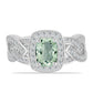 HopeaSormus Vihreällä Ametistilla ja Valkoisella Topaasilla