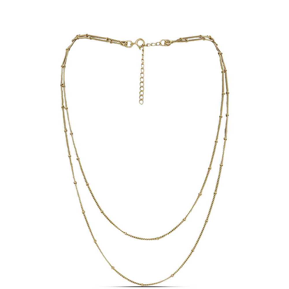 Kullattu hopeaKaulaketju ( Kaulakoru ) 1 