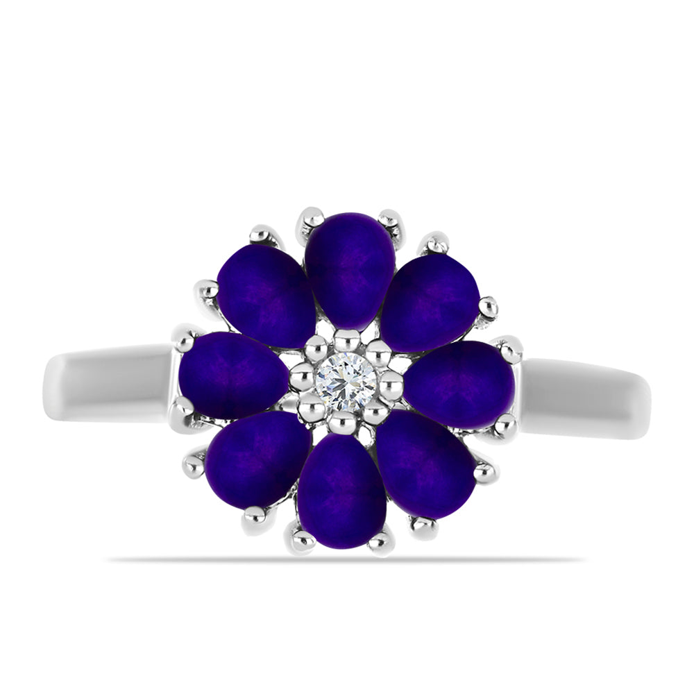 HopeaSormus Violetilla Jadella ja Valkoisella Topaasilla 1 