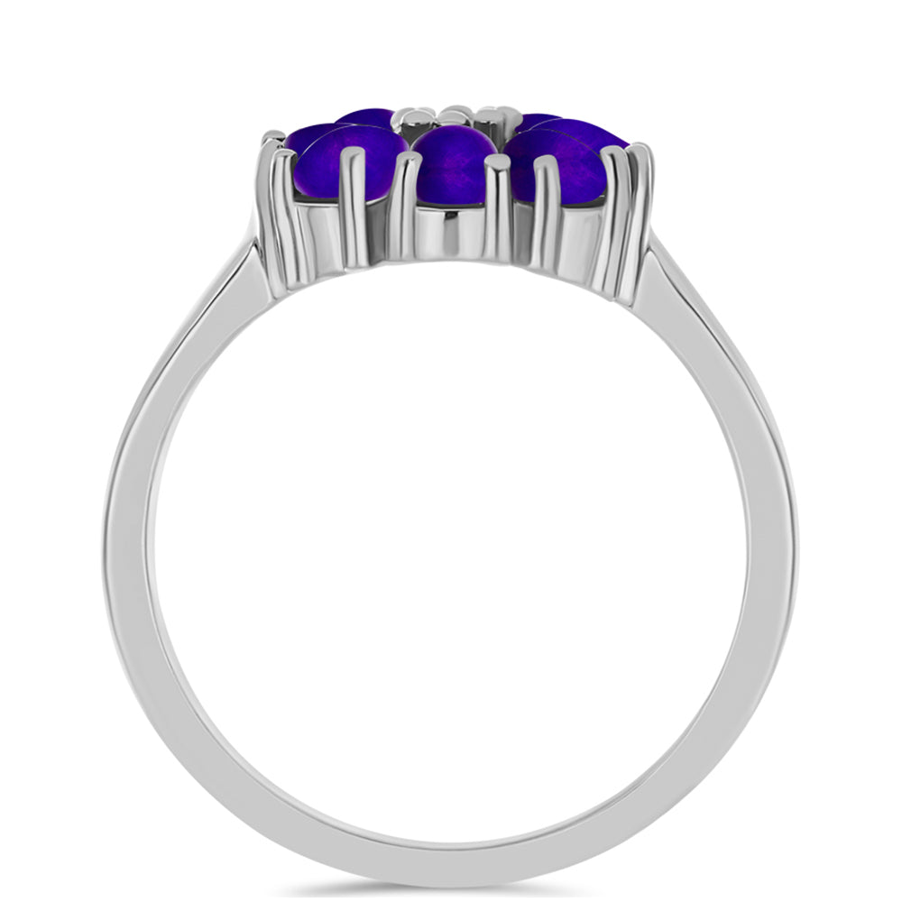 HopeaSormus Violetilla Jadella ja Valkoisella Topaasilla 2 