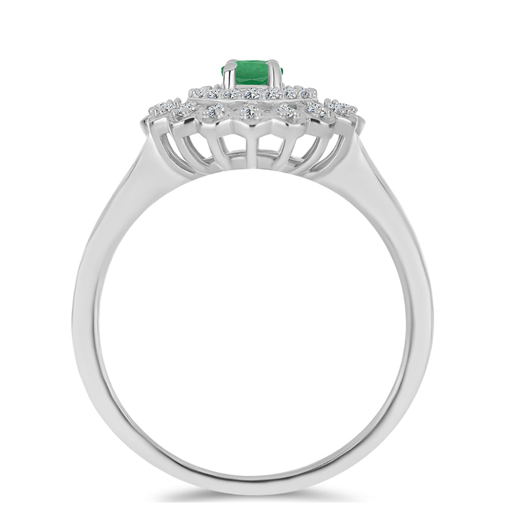 HopeaSormus Brasilian Smaragdilla ja Valkoisella Topaasilla 2 