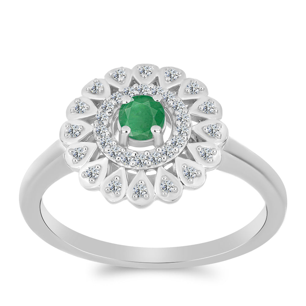 HopeaSormus Brasilian Smaragdilla ja Valkoisella Topaasilla 3 