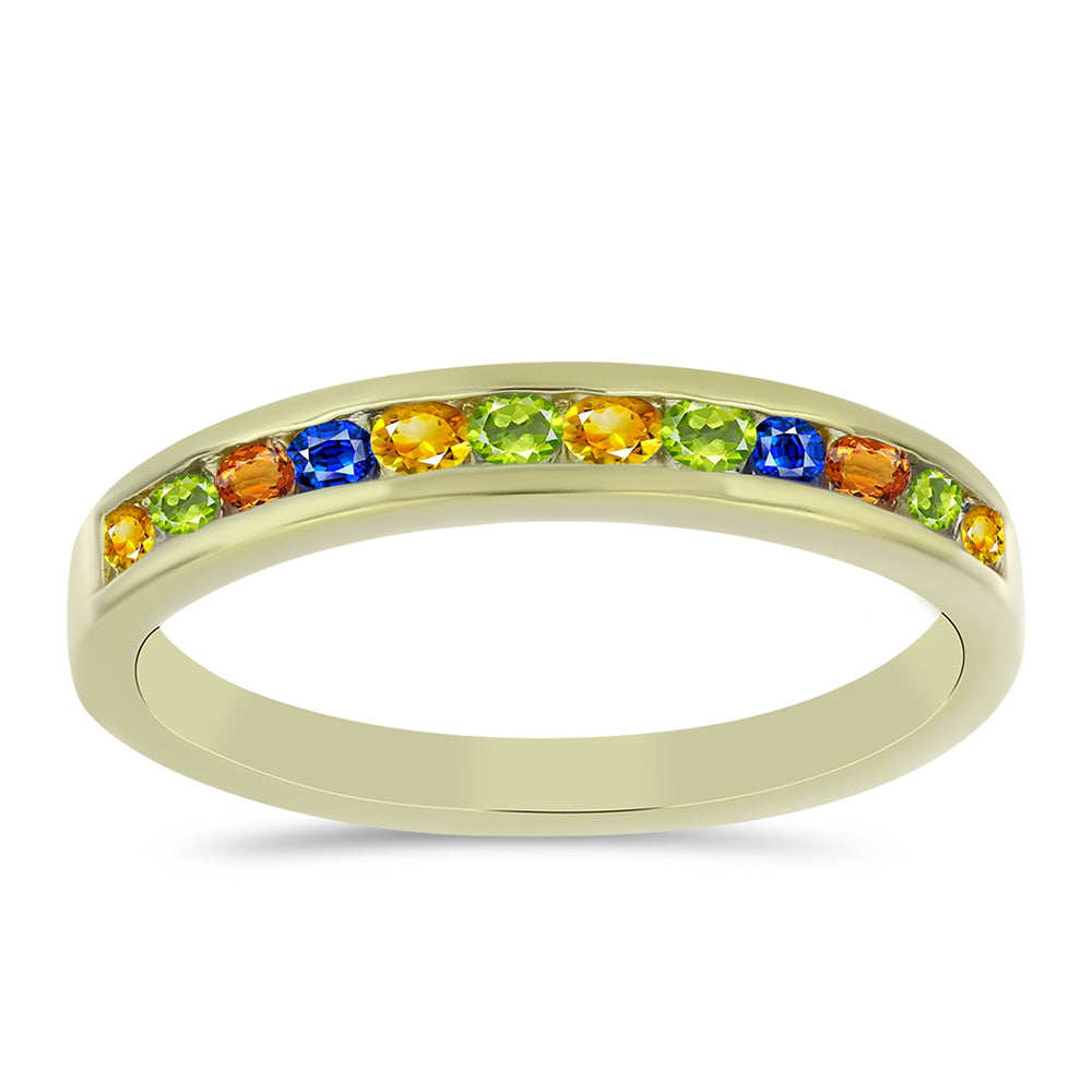 Kullattu hopeaSormus Roseberyn Sateenkaarisafiirilla