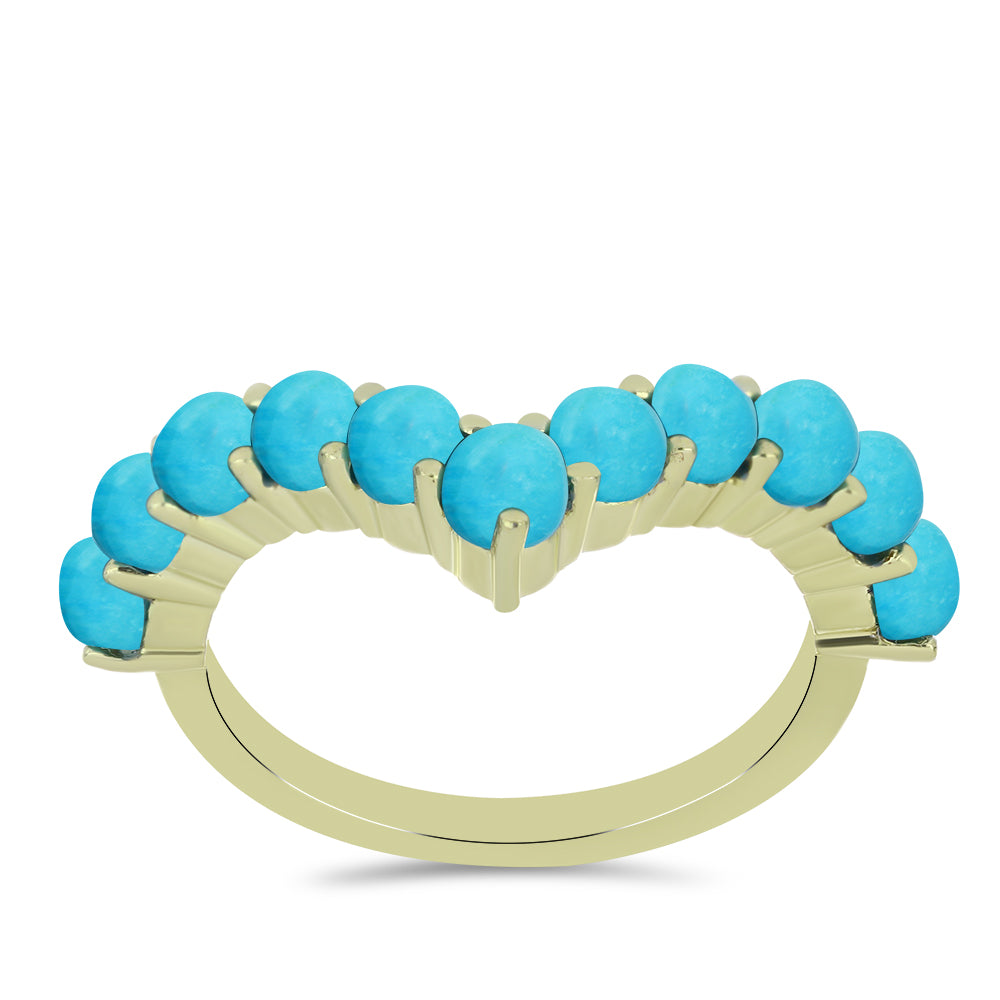 Kullattu hopeaSormus Ruususen Turkoosilla 1 