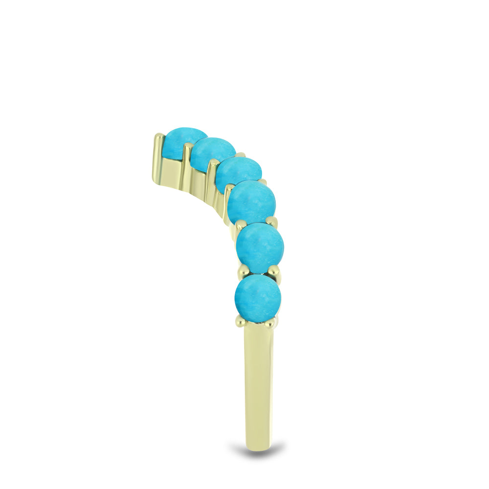 Kullattu hopeaSormus Ruususen Turkoosilla