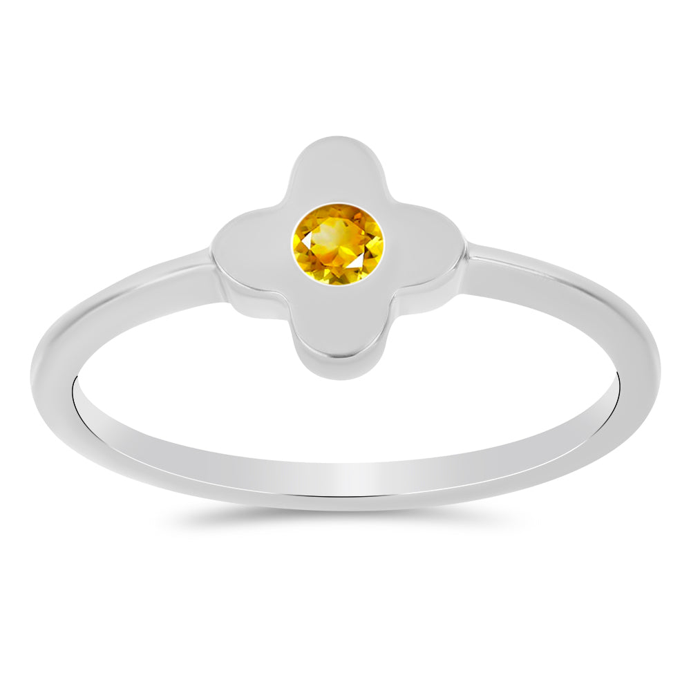 HopeaSetti Ural Sitriinillä ( Korvakorut+Sormus ) 6 