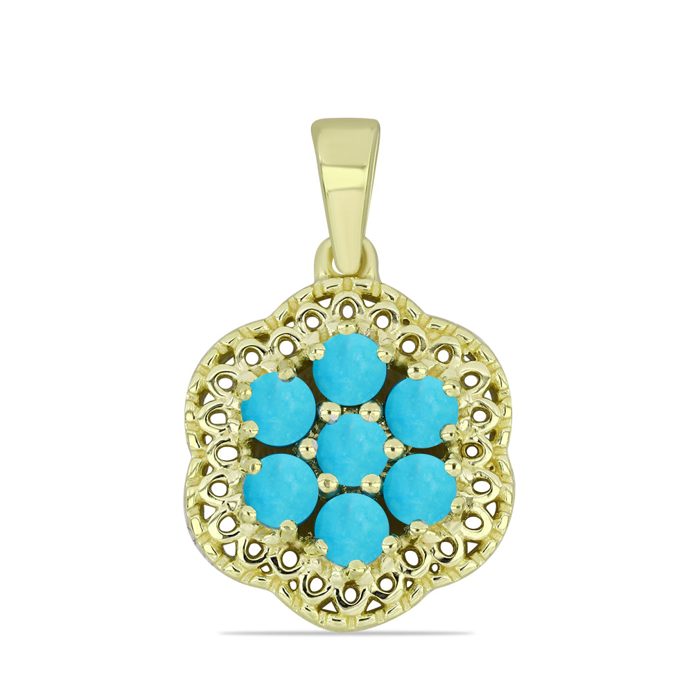 Kullattu hopeaRiipus Ruususen Turkoosilla