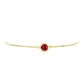 Kullattu hopeaRannekoru Majesteettinen Rouge Moissanite