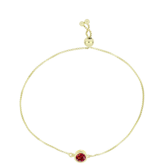 Kullattu hopeaRannekoru Majesteettinen Rouge Moissanite