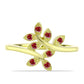 Kullattu hopeaSormus Majesteettinen Rouge Moissanite