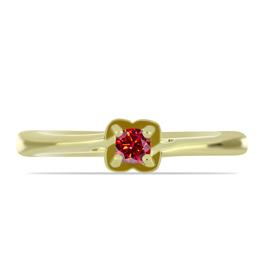 Kullattu hopeaSormus Majesteettinen Rouge Moissanite