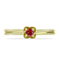 Kullattu hopeaSormus Majesteettinen Rouge Moissanite