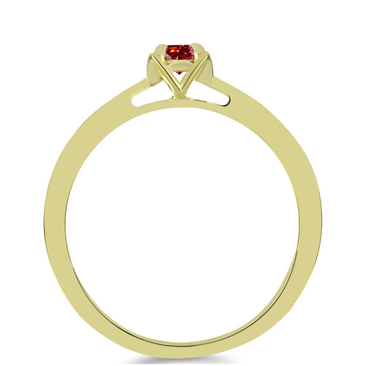Kullattu hopeaSormus Majesteettinen Rouge Moissanite