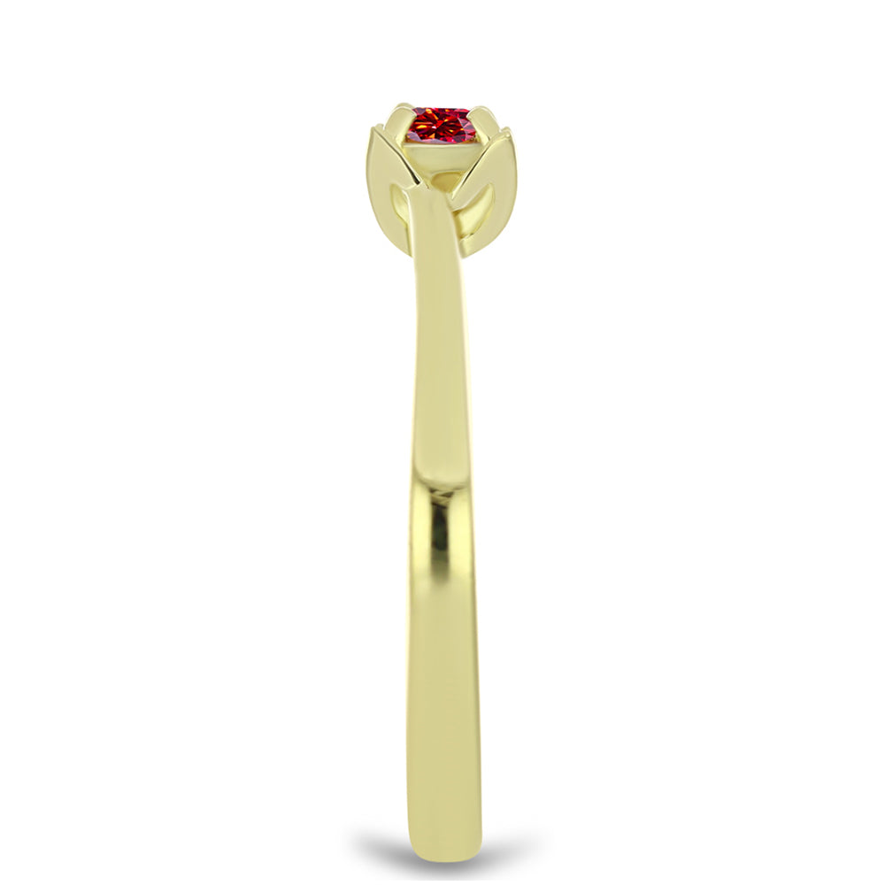 Kullattu hopeaSormus Majesteettinen Rouge Moissanite 4 