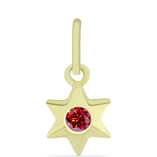 Kullattu hopeaRiipus Majesteettinen Rouge Moissanite