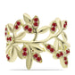 Kullattu hopeaSormus Majesteettinen Rouge Moissanite