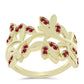 Kullattu hopeaSormus Majesteettinen Rouge Moissanite