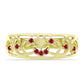 Kullattu hopeaSormus Majesteettinen Rouge Moissanite