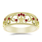 Kullattu hopeaSormus Majesteettinen Rouge Moissanite