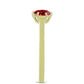 Kullattu hopeaSormus Majesteettinen Rouge Moissanite