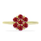 Kullattu hopeaSormus Majesteettinen Rouge Moissanite