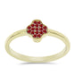 Kullattu hopeaSormus Majesteettinen Rouge Moissanite