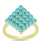 Kullattu hopeaSormus Paraiban Kvartsilla