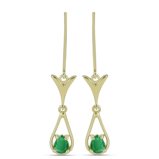 Kullatut hopeat Korvakorut Sambian Smaragdilla