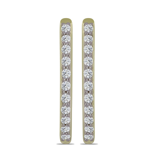 Kullatut hopeat Korvakorut Sertifioitu laboratoriossa kasvatettu timantti