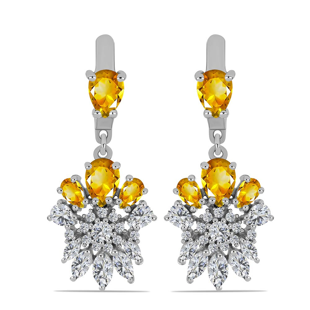 HopeaKorvakorut Ural Sitriinillä ja Valkoisella Topaasilla