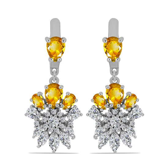 HopeaKorvakorut Ural Sitriinillä ja Valkoisella Topaasilla