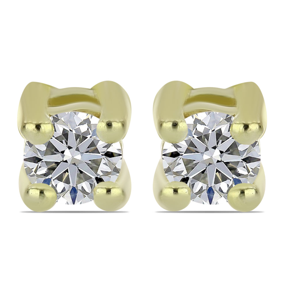 Kullatut hopeat Korvakorut Sertifioitu laboratoriossa kasvatettu timantti