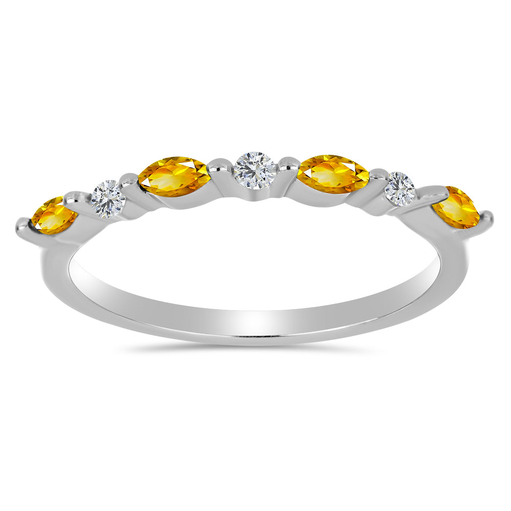 HopeaSormus Ural Sitriinillä ja Valkoisella Topaasilla 1 