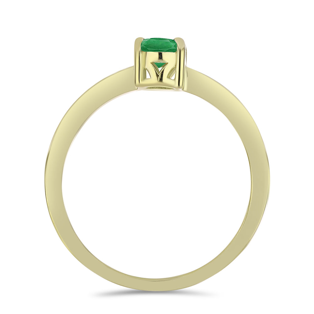 Kullattu hopeaSormus Sambian Smaragdilla 2 