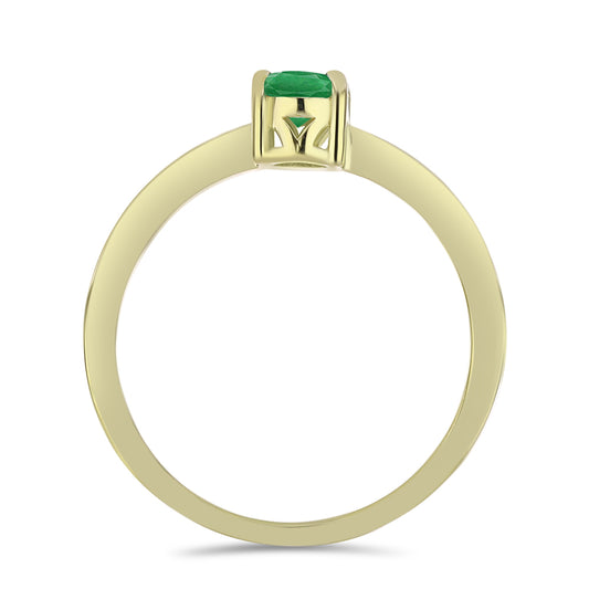 Kullattu hopeaSormus Sambian Smaragdilla