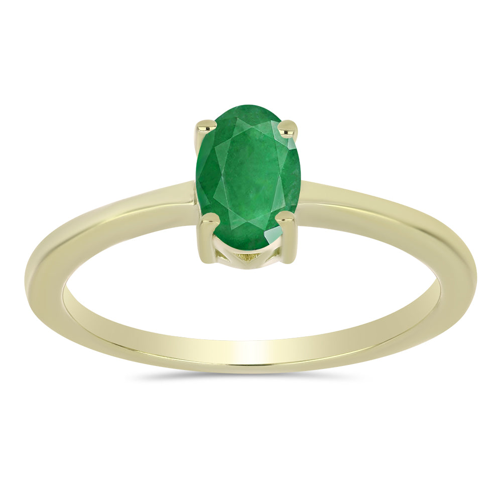 Kullattu hopeaSormus Sambian Smaragdilla